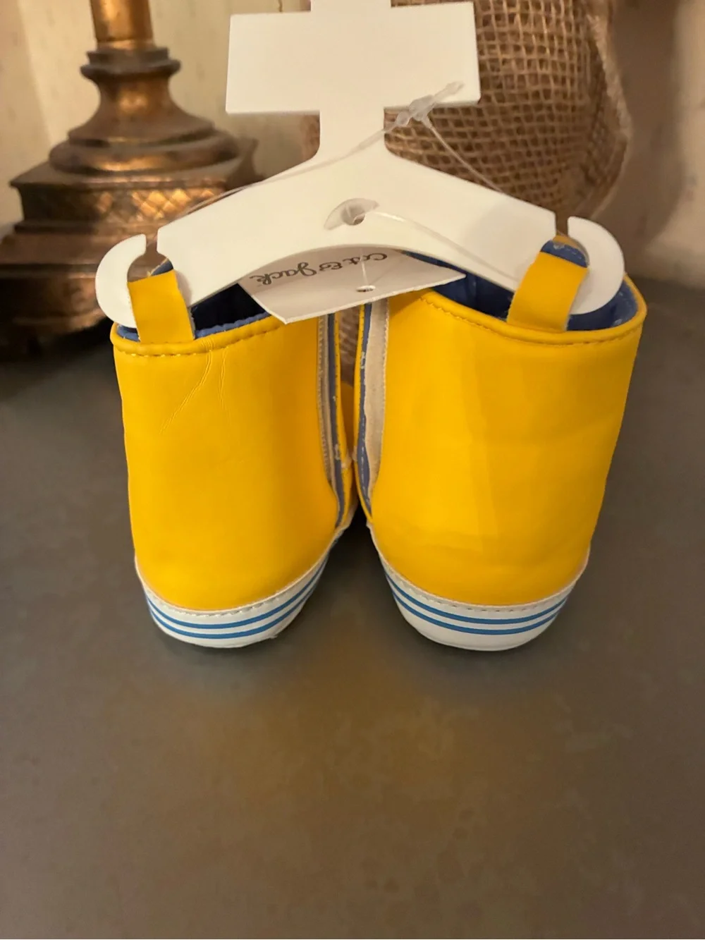 Cat & Jack, NEW WITH TAGS, pre-walker infant BRIGHT LEMON YELLOW rain boots.